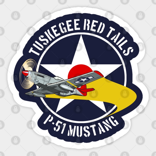 Tuskegee Red Tails Sticker by PopCultureShirts